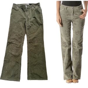J. Jill Bootcut Green Corduroy Mid Rise Jeans Size 8